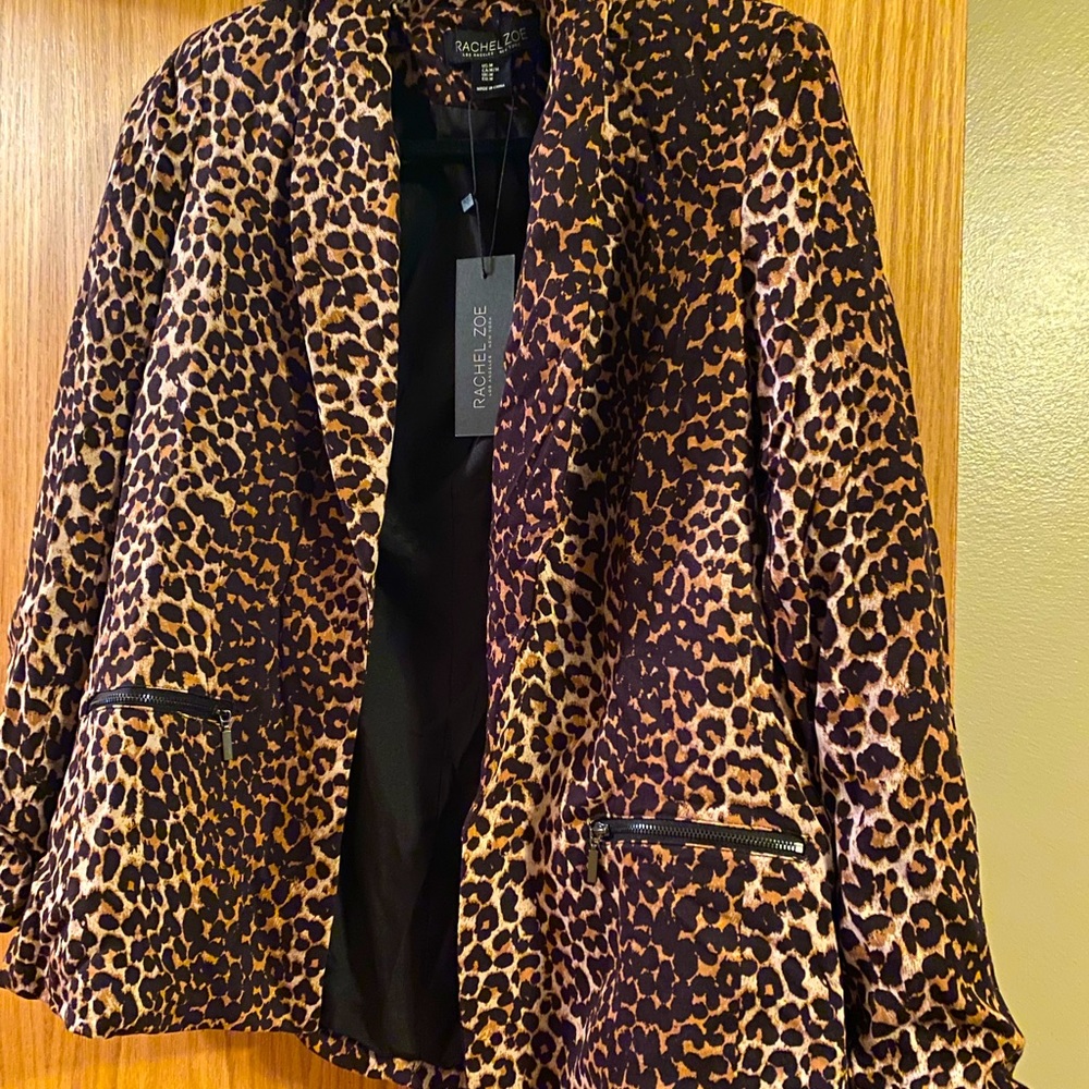 Rachel Zoe Leopard Print Blazer, size 8, unworn